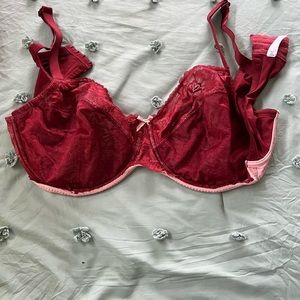 Cacquie 46DDD underwire full coverage unlined a reddish color